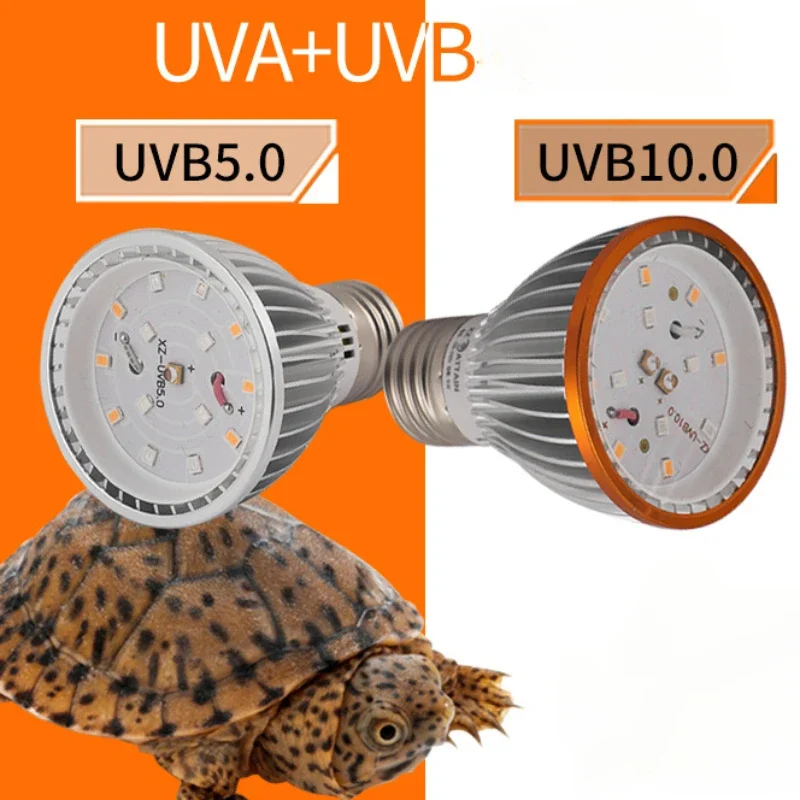 Reptile UVA UVB Light Bulb LED UV Lamp Full Spectrum 5.0 10.0 Turtle Lizard Snake Heater Bulb Terrarium Lighting luz terrario