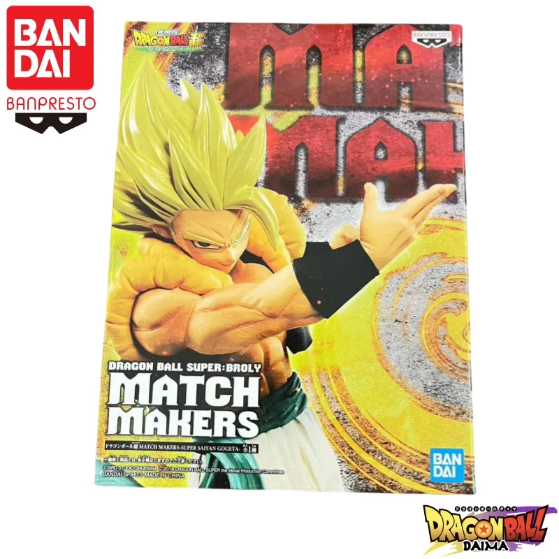 Em estoque bandai original banpresto dragon ball match makers gogeta figura de ação modelo boneca nova estatueta em caixa