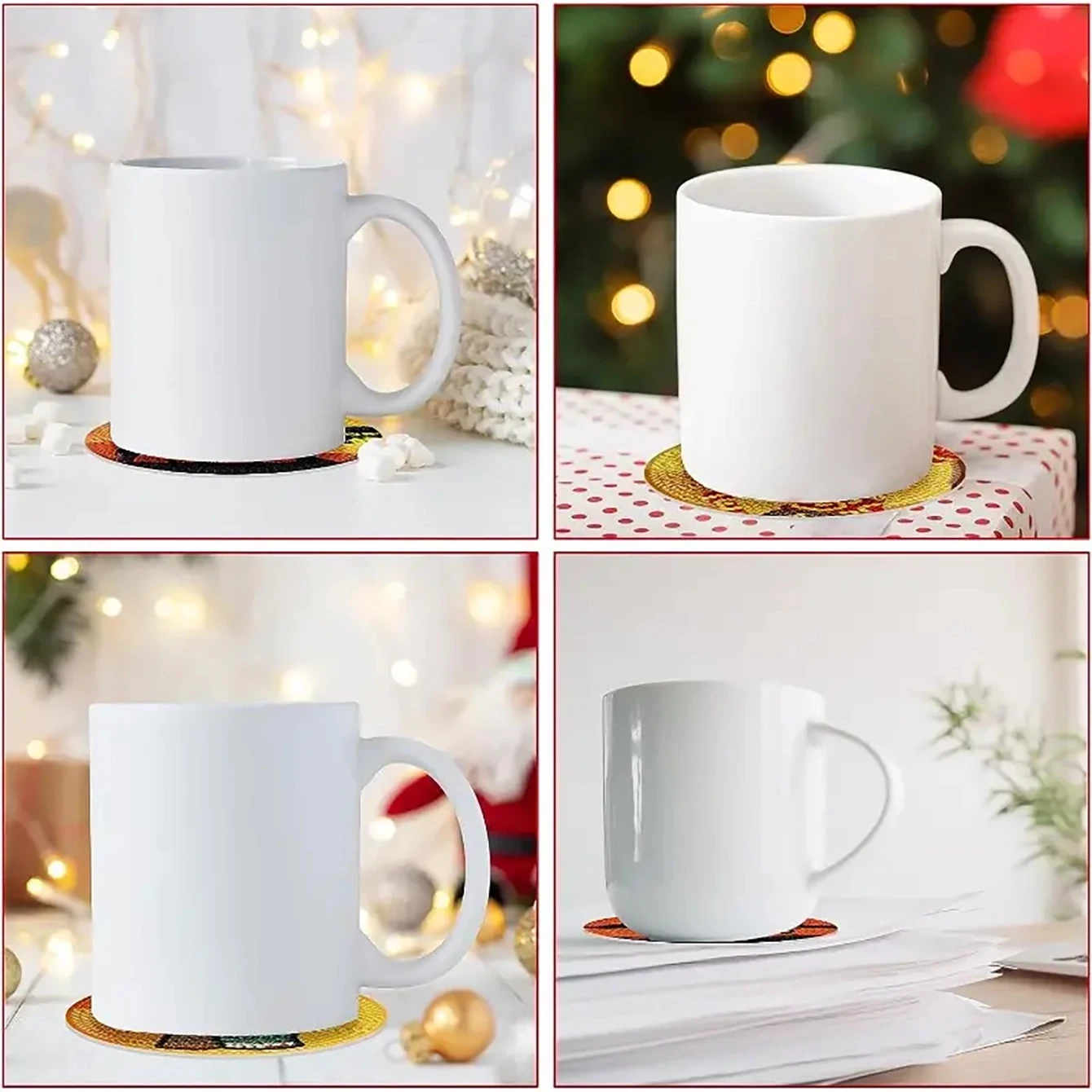 8 قطع/مجموعة من الوقايات المطلية بالألماس مجموعة قواعد ماندالا من الأكريليك (مع حامل) - طقم حرفي فني ماسي DIY لتزيين المنزل #5