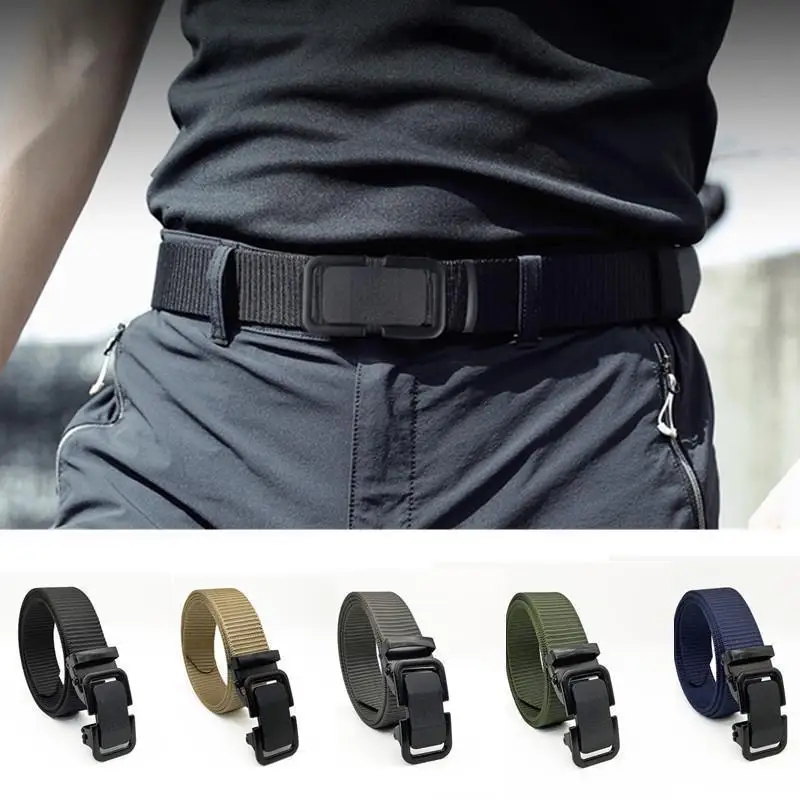 

Men's Belt Nylon Fabric Belt military outdoor tactical Belt Army Style Cinturon male belts for men luxury ceinture tissu homme