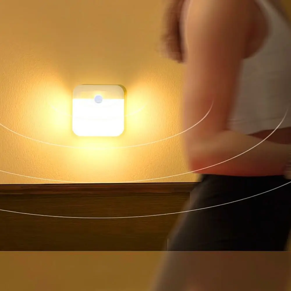 LED Night Light Wireless Motion Sensor Rechargeable Wall Lamp For Stairs Pathway Cabinet Magnetic Auto Induction Lighting view 5