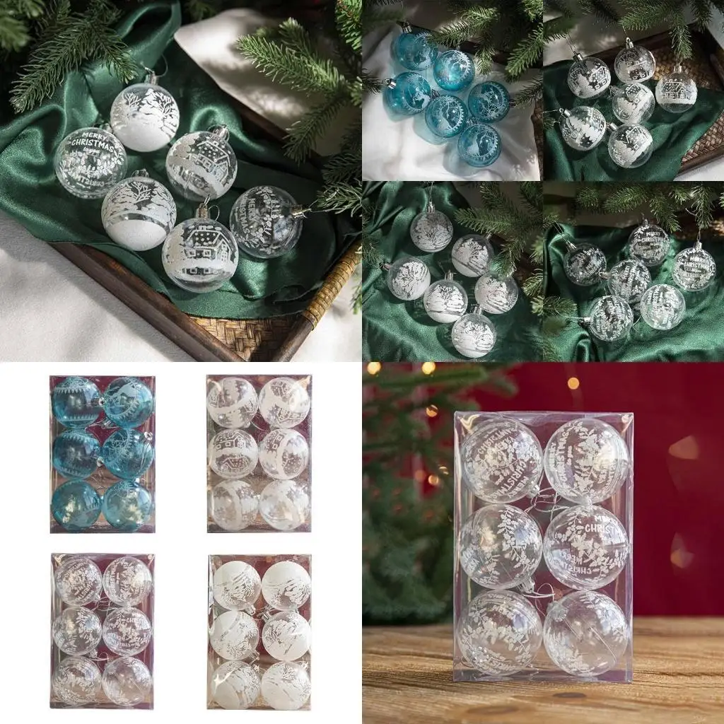 

G6KF Christmas Balls Ornaments 6pcs/box for Xmas Christmas Tree Decor