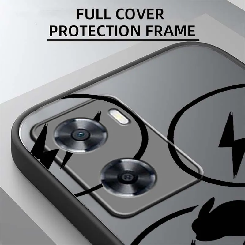 P-Pikachus أنيمي لطيف جراب هاتف ل ممن لهم البحث X3 X5 لايت برو A98 A94 A93 A78 A79 A76 A58 A57 5G متجمد شفافة