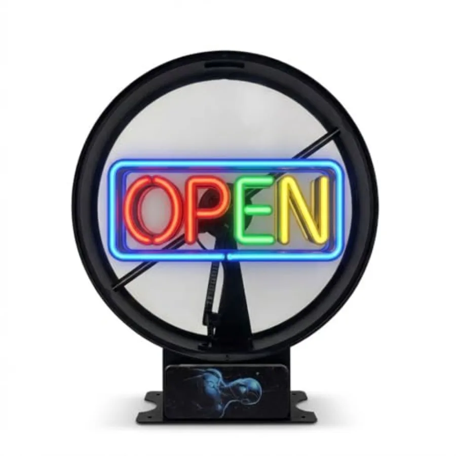 

18-дюймовый двусторонний световой короб-голографический вентилятор, 3D LED-вывеска для бизнеса с индивидуальным дизайном, с крышкой, управлением через приложение, проектор для логотипов на заказ для магазина