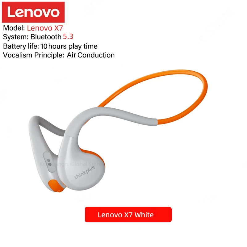 Lenovo X3 Pro Beengeleiding Koptelefoon Bluetooth 5.3 Hifi Oorhaak Draadloze Headset Met Microfoon Waterdichte Oordopjes X4 X7 hoofdtelefoon