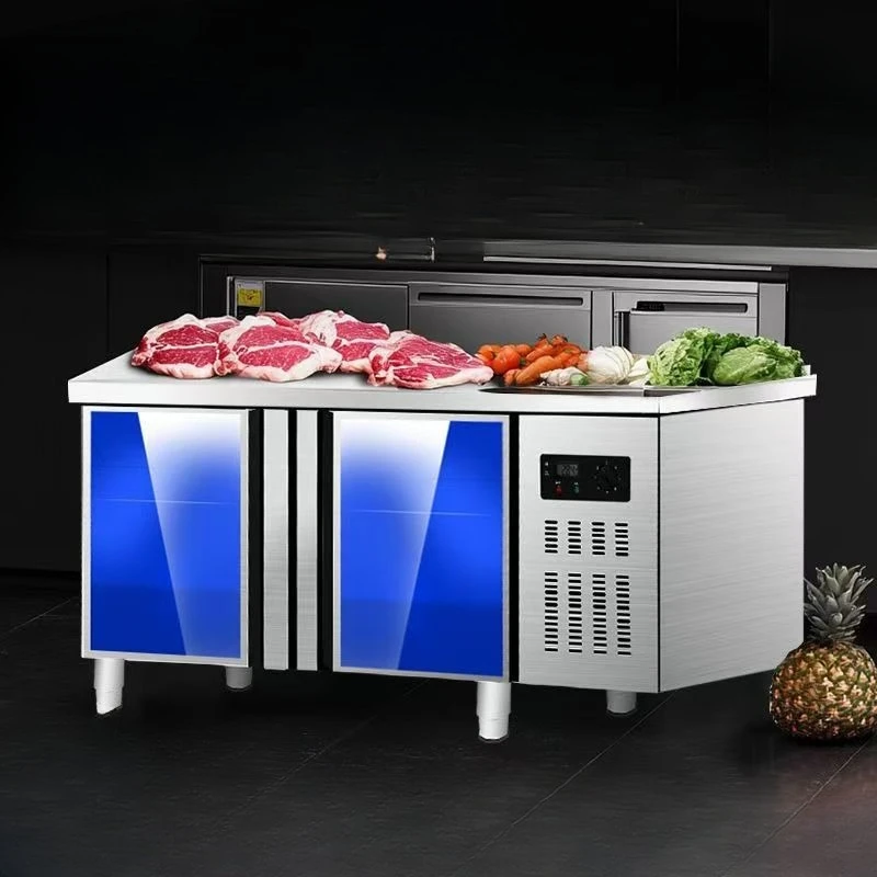 

Commercial stainless steel 1.8 meters single temperature cabinet workbench freezer freezer kitchen bedroom console fresh-keeping