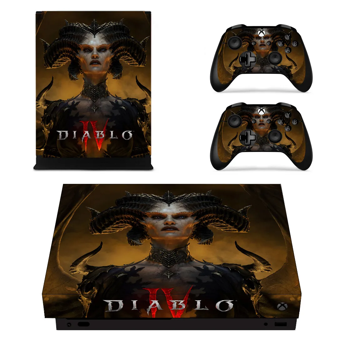 Diablo 4 Devil Lilith Skin Sticker Decal Cover For Xbox One X Console & Kinect & Controllers For Xbox One X Skins Stickers Vinyl