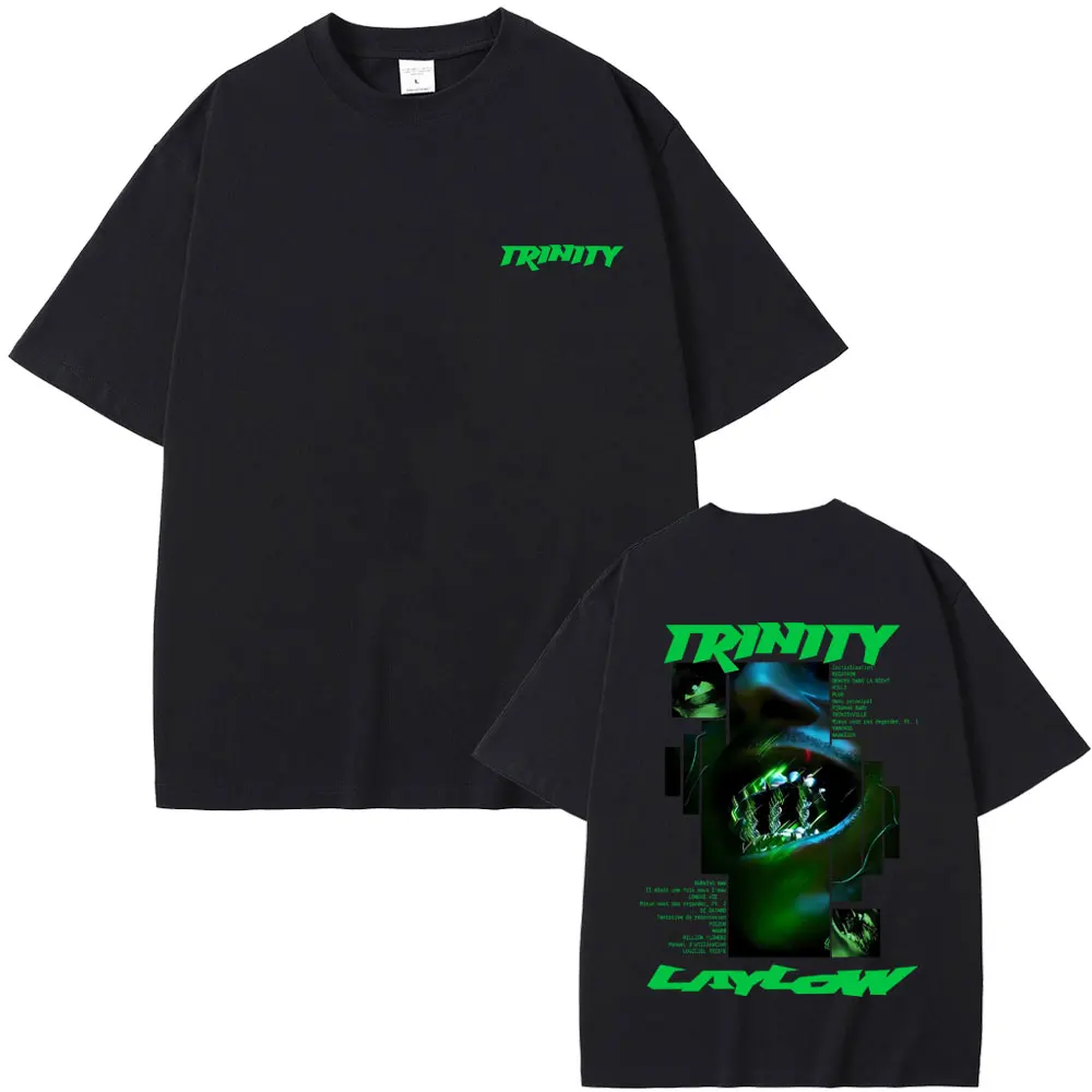 

Rapper Laylow Trinity Album Graphic T Shirt Men Women Hip Hop Fashion Pop Music T-shirt Men's Casual Vintage T-shirts Streetwear
