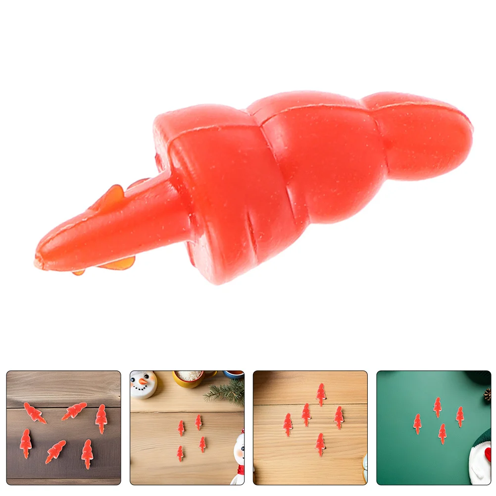 

200pcs Christmas Decorations Snowman For Crafts Red Mini Plastic Diy Holiday Accessories Build Your Own Snowman Craft