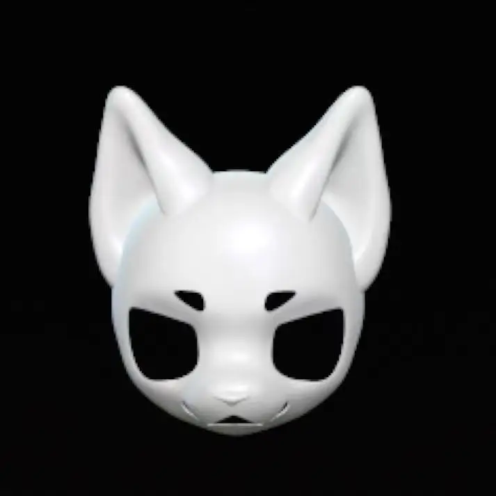 Kemono Medium Long Kiss Handsome Wolf Beast Suit Skull 3D Printed PETG Material Furry DIY Anime Accessories Props