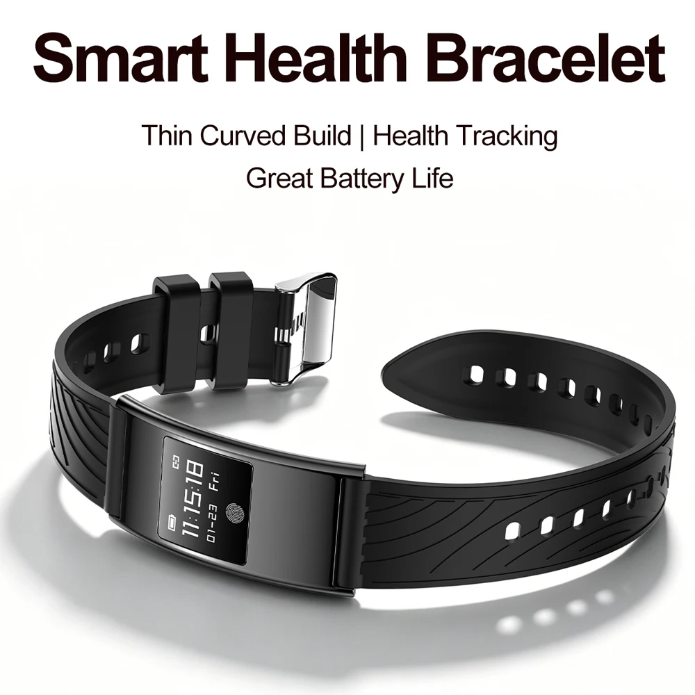 2026New Ultra-Thin Smart Bracelet Women 4.9mm Health Monitoring Sports Mode Waterproof Blood Oxygen Smart Touch Smartwatch Men