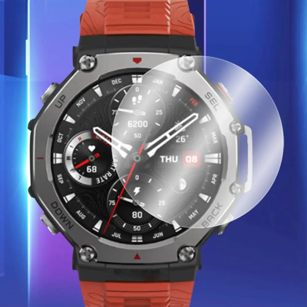 Per Amazfit T-Rex 3 9H Durezza HD Pellicola trasparente Proteggi schermo Protezione in vetro temperato Pellicola trasparente Accessori per lo schermo dell'orologio