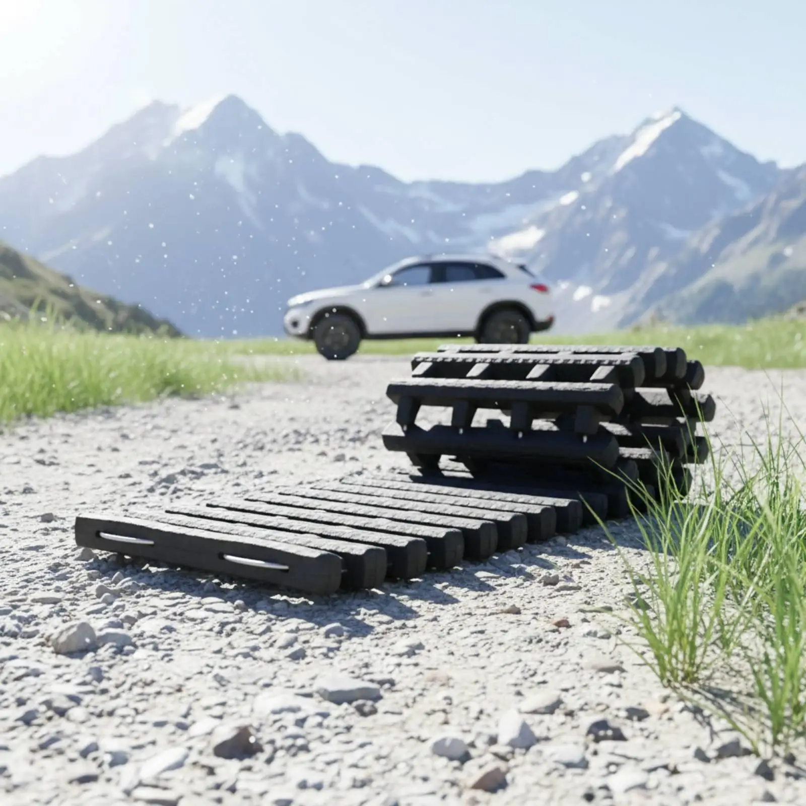 2 Pieces Sand Snow Mud Traction Wear-Resistant Board Resistant Car Tire Traction Track Heavy Duty Anti-Slip Tire Grip Panel for