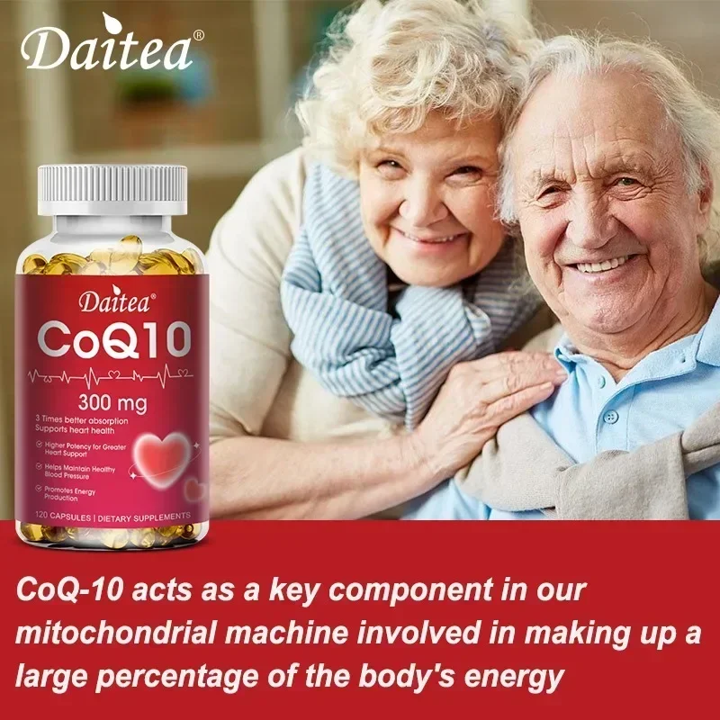 CoQ10 300mg Super 3 Times Absorption Rate, Antioxidant, Beneficial for Heart Health & Energy Production, Coenzyme Q10 Supplement