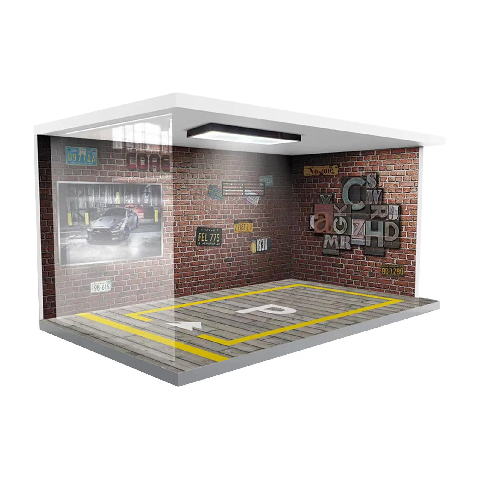 

Модель автомобиля Дисплей Прозрачная модель Витрина для коллекционеров Спортивный автомобиль Подарки стиль B