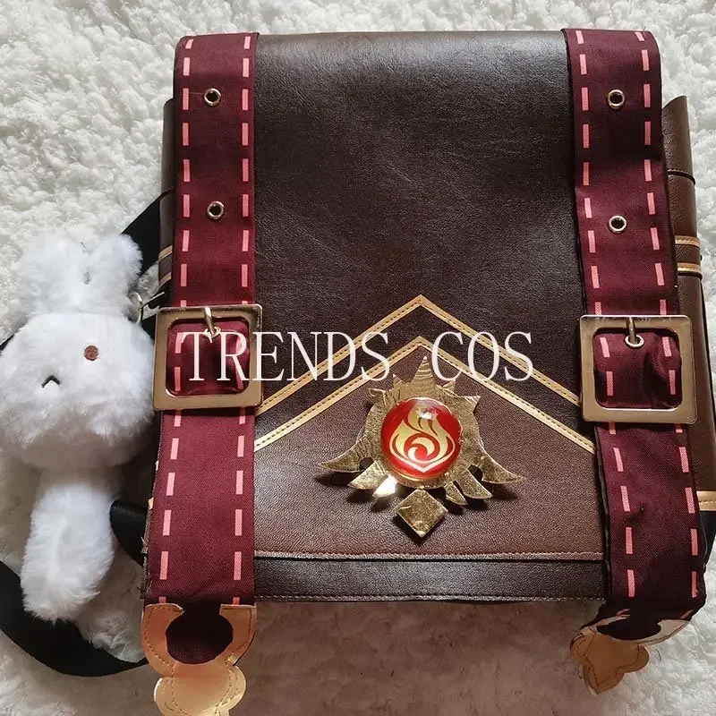 Spiel Impact Klee Rucksack mit Dodoco Funken Ritter niedlichen Umhängetasche Klee Rucksack Puppe Halloween Mädchen Geschenk