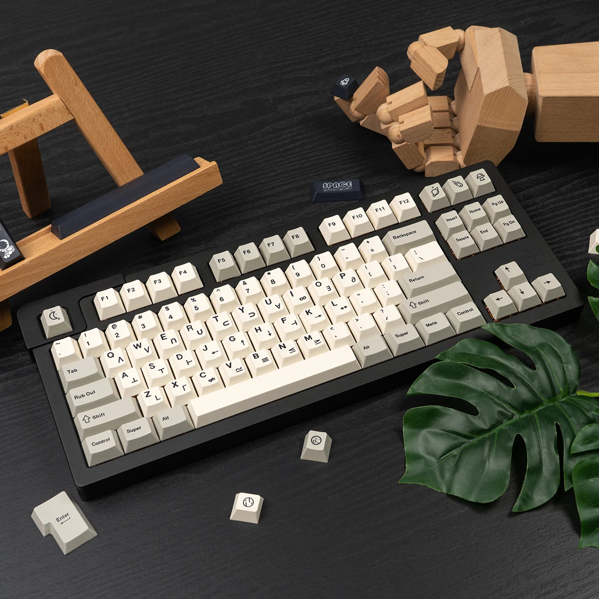 Space magnetic axis mechanical keyboard keycaps PBT sublimation original wooting mega lion