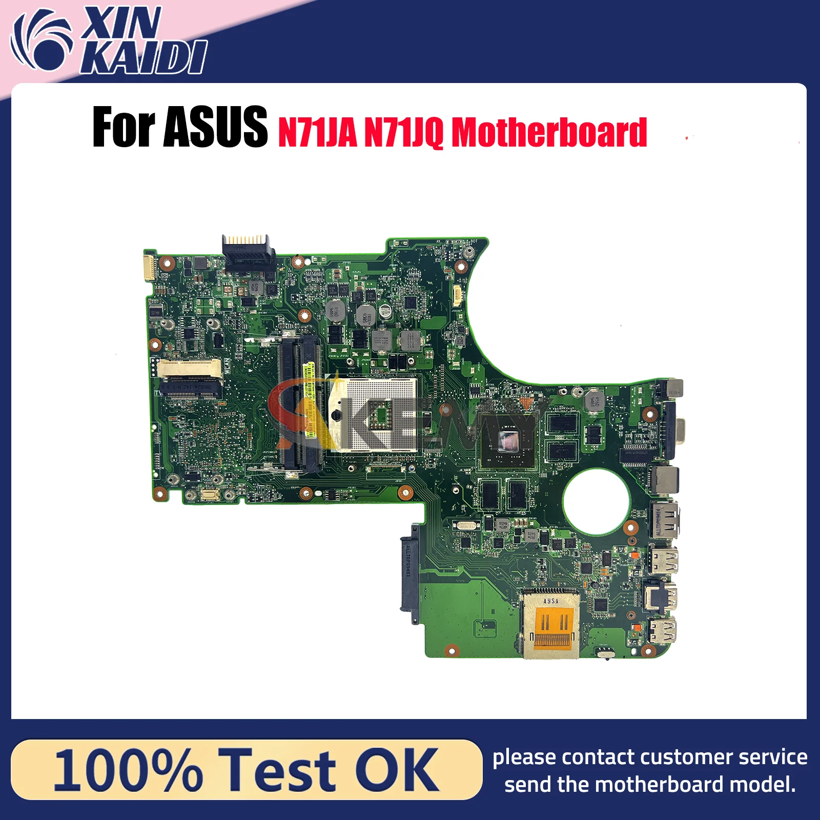 

N71JA Laptop Motherboard For ASUS ROG N71JA N71JQ N71J Notebook Mainboard This item is in stock 100% tests OK fast shipping
