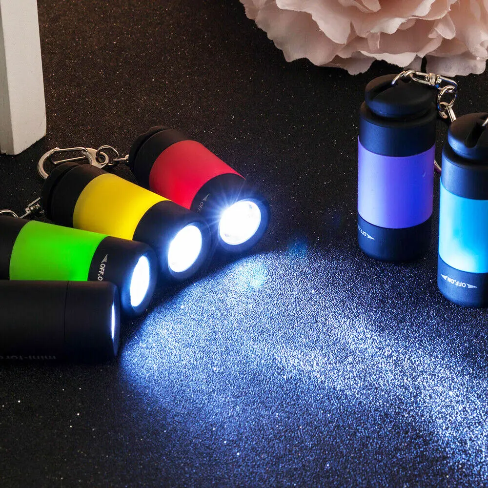 Mini USB Keychain Small Flashlight Fast Direct Charging Multi-function Waterproof Fluorescent Magnetic Warning Camping Flashligh