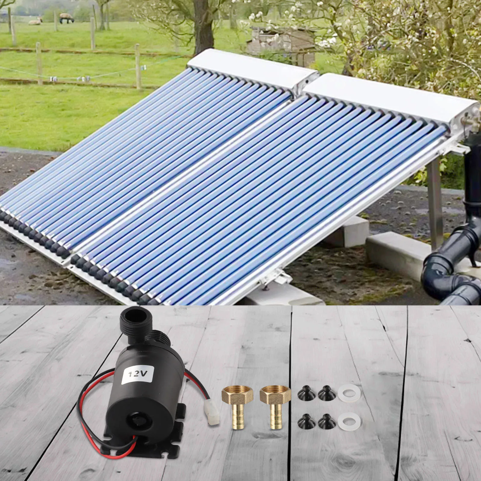 DC Wasser Umwälzpumpe Heißwasser Umwälzpumpe Solar Wasser Heizung 12V 24V Spannung Bürstenlosen Motor Schnelle wasser Zirkulation