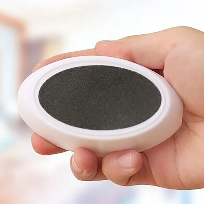 1Pcs Pedicure Foot Care Tool Voet Bestand Exfoliërende Eelt Cuticleremover Thuisgebruik Rvs Massage Zorg Ovale Ei Vorm