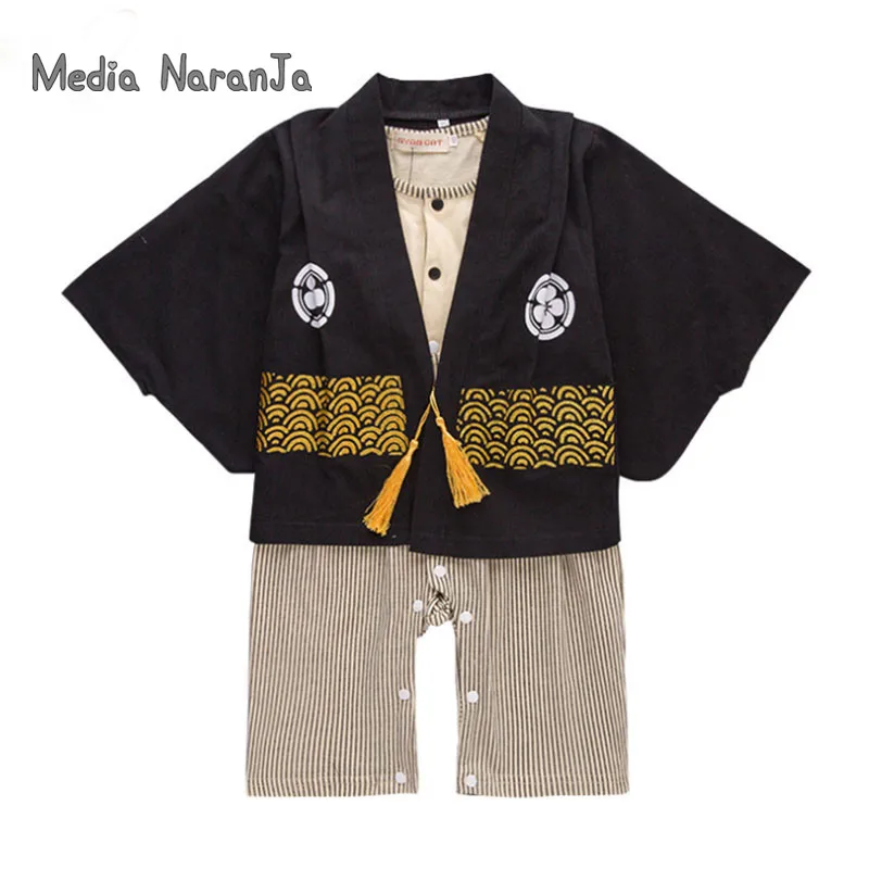 Kids Japanese Kimono Style  Baby Girls Boys 5 Types toddler Infant Cotton Jumpsuit Clothes Costume