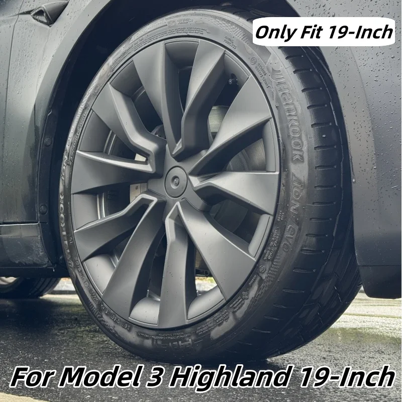 4PCS 19-Inch Full Rim Wheel Cover for Tesla Model 3 Highland 2024 Performance Hub Caps Replacement Wheel Accessories
