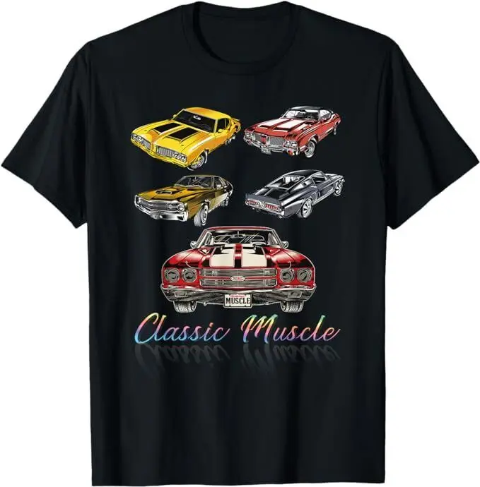 Classic Car American Muscle Cars Novelty T-Shirt Tee   High Quality 100%Cotton Short Sleeve