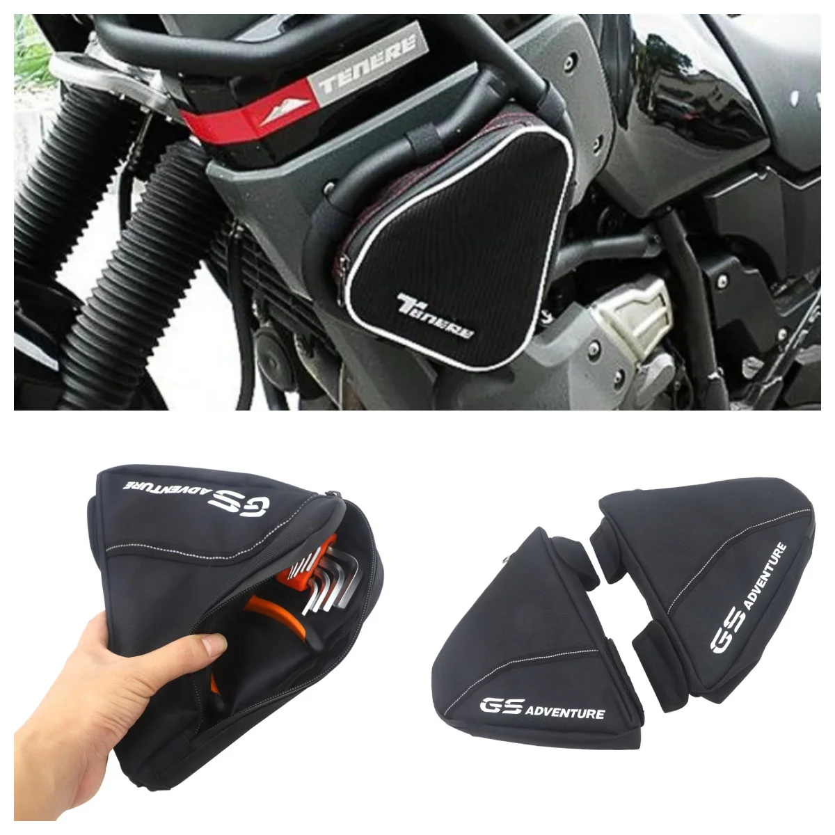 Motorcycle Waterproof Crash Bar Bag Nylon Bumper Side Bags Frame Toolbox For BMW R1200GS ADV LC R 1250 GS 2014 2015 2016 2017