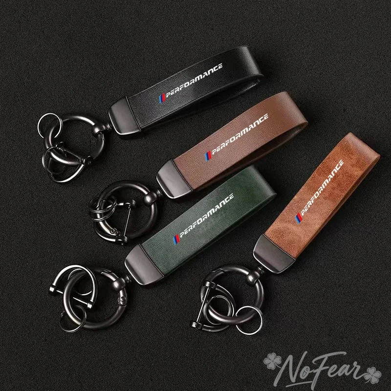 

For BMW performance BMW M Power Performance M3 M5 X1 X3 X5 X6 x7 Universal High-Grade leather Car Keychain Holder Keyring