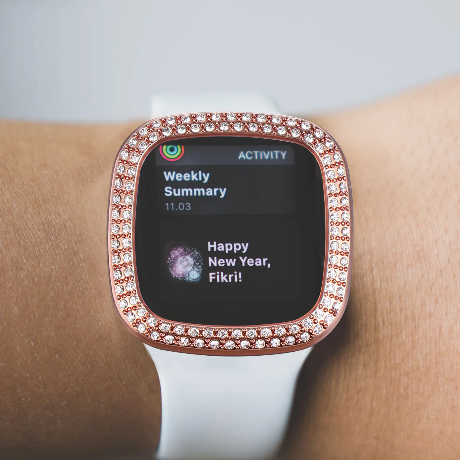 Sense Screen Sparkly Protector Galvanik Schutzhülle Diamond Smartwatch Case Man