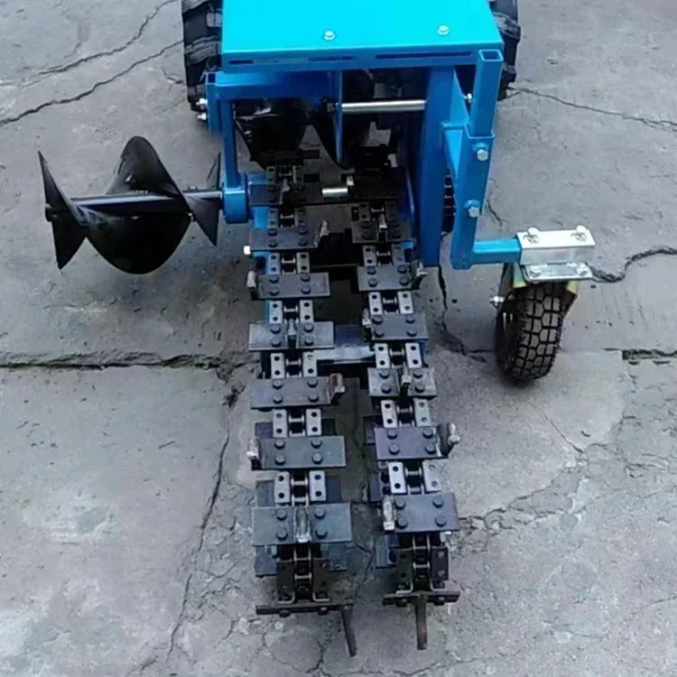 

-Multi Hydraulic Portable Hand Trencher Ditch, Mini Chain Handheld Trencher Machine Digger