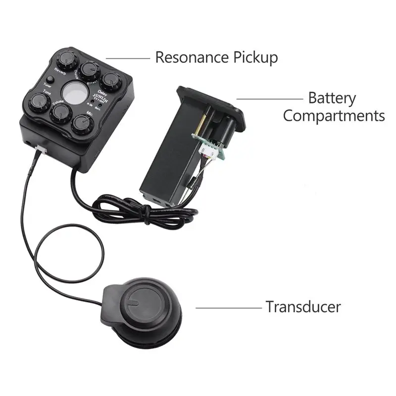 ABLB-K4 Acoustic Guitar Pickup Resonance Pickups Preamp System With LED Screen Pickup