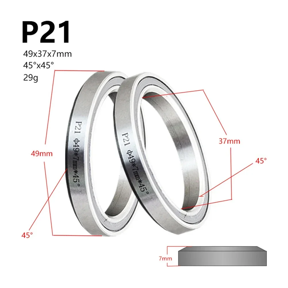 Bike Headset Bearings 1.5 1 1/8inch Road Bicycle Straight Tube Fork Internal Steering Bearing Repair Parts 38/39/41/44/49/52mm