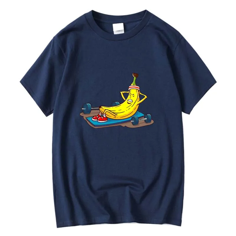 XIN  Men's High Quality 100% Cotton Funny Fitness T-Shirt Customizable Hand-Painted Design Comfortable Breathable Casual Wear