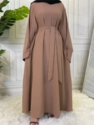 Muslimischen Mode Dubai Abaya Lange Hijab Kleider mit Gürtel Islam Kleidung Abayas Afrikanische Kleider für Frauen Kaftan Robe Musulmane