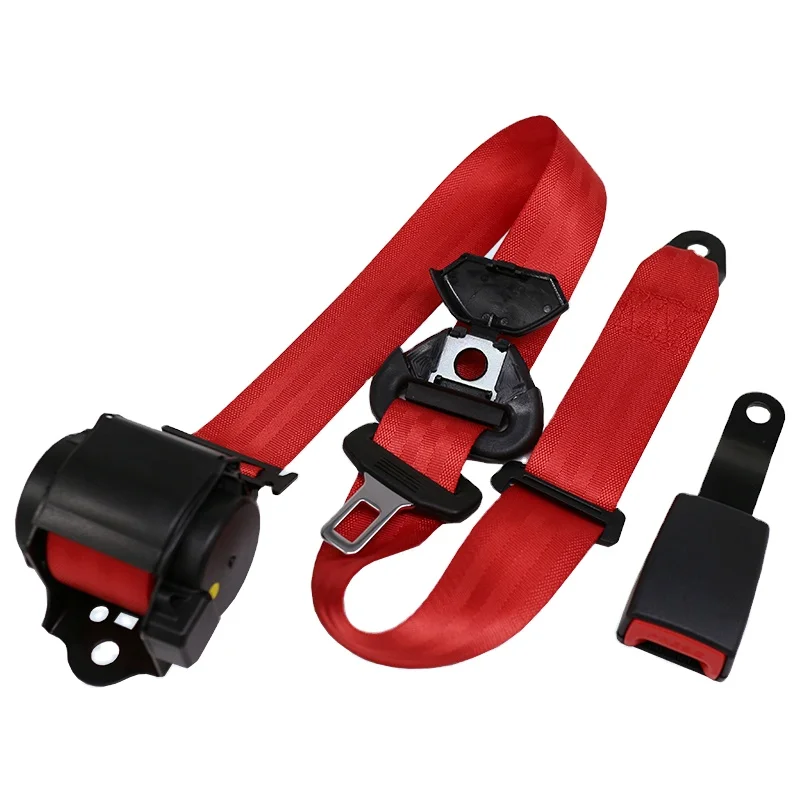 Factory hot selling 3-Point Retractable Car Safety Belts with Metal for Buckle Lock Enhanced Security Features Seat Belts