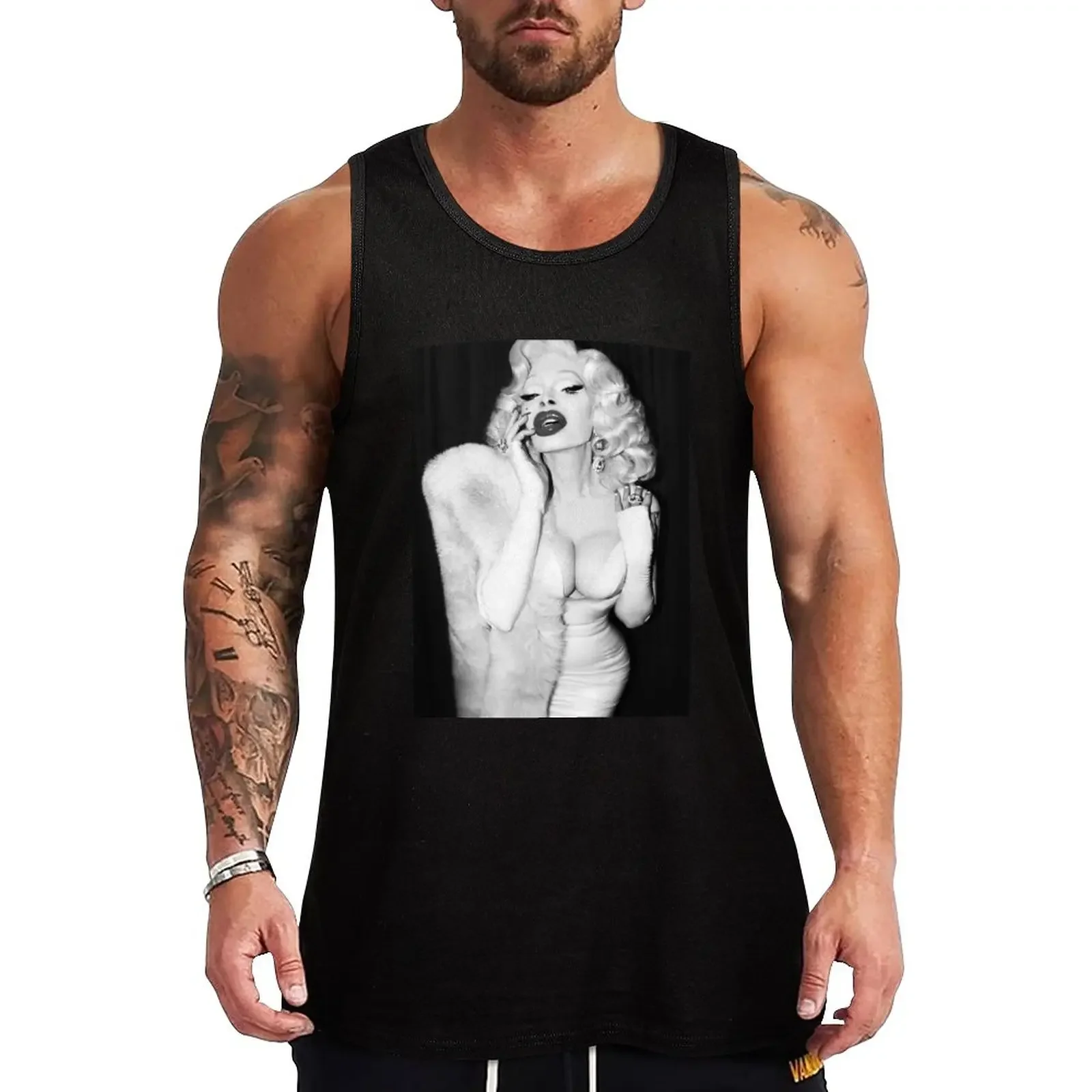 

New Amanda Lepore - Photo by Josef Jasso Tank Top men clothes bodybuilding t-shirt T-shirt man men clothing