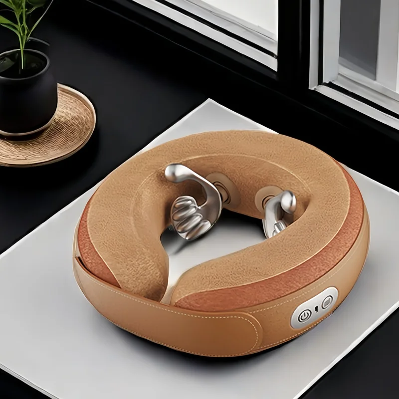 OEM ODM دعم وسادة تدليك محمولة على شكل حرف U للمنزل والسيارة والسفر ميزة تسخين الجسم عنق الرحم الكهربائية #4