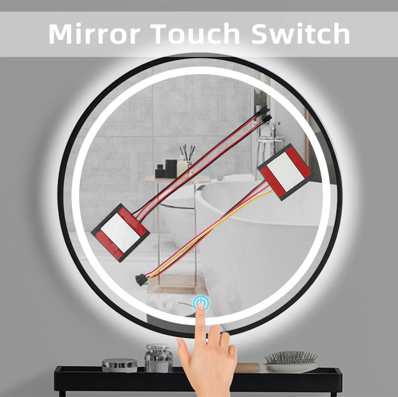 Badezimmerspiegel LED Touch-Dimmer DC12V/24V/5A Hochempfindlicher Make-up-Spiegel LED-Licht Touch-Schalter – Detail 1