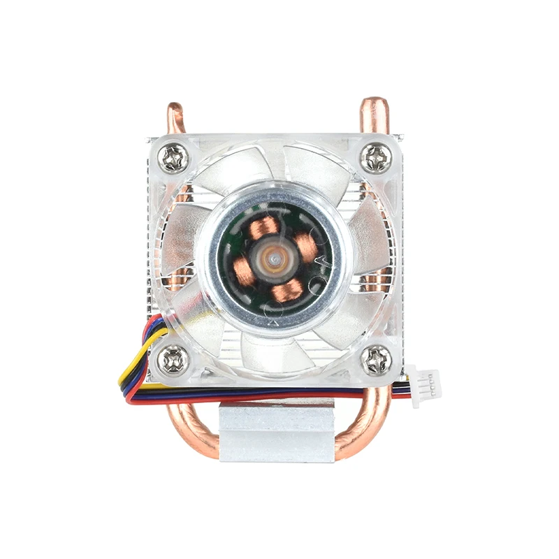 ICE Tower CPU Vertical Cooling Fan for Raspberry Pi 5, U-Shaped Copper Tube, Cooling Fins, With Colorful RGB LED