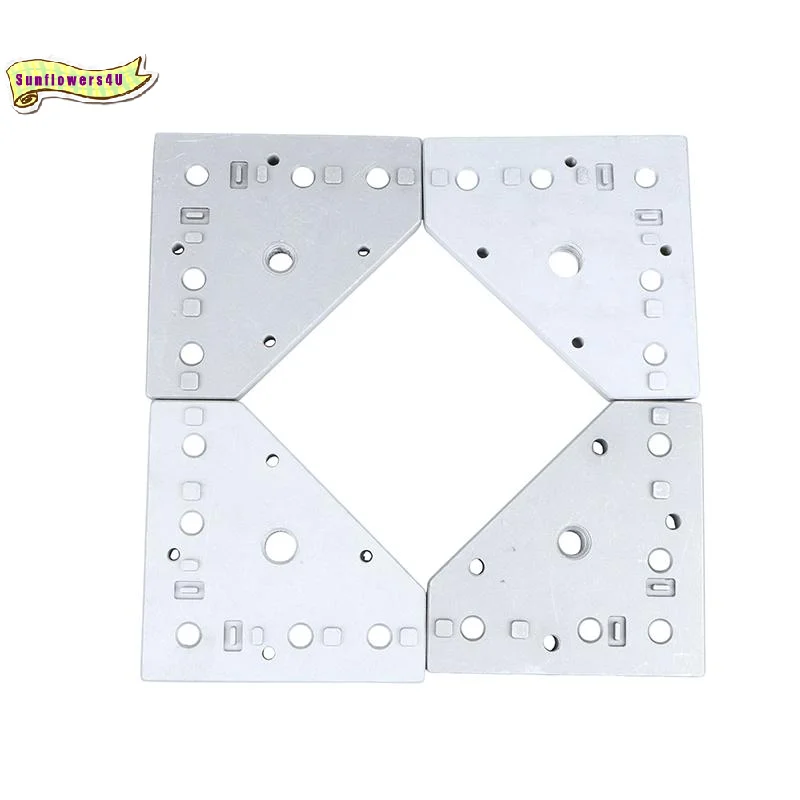 Corrosion Resistant Swivel Caster Mounting Plate 3030 4040 Aluminum Alloy Profile End Plate for Workstation Construction