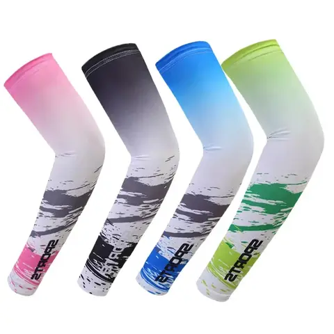 2Pcs Sports Arm Compression Sleeves Cover Running UV Sun Protection Outdoor Fishing Cycling Cool Sleeves for Hide Tattoos
