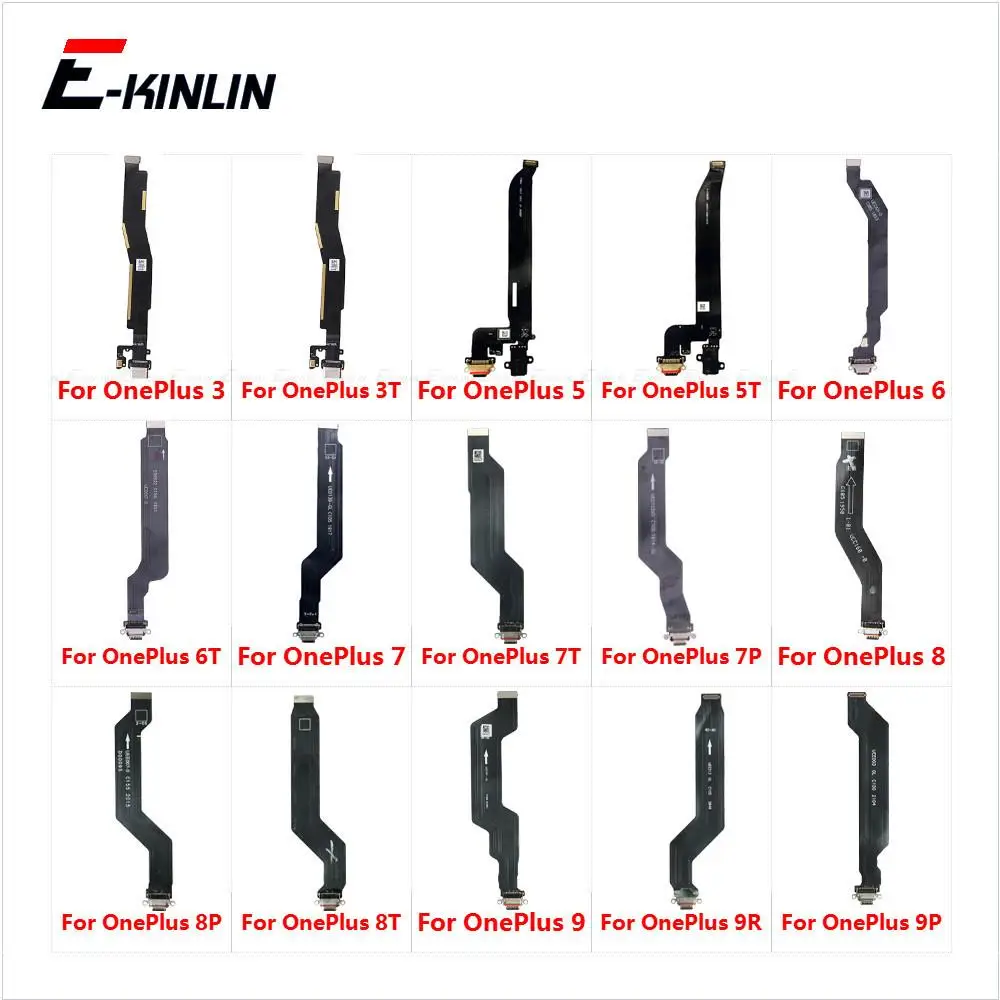 ل OnePlus 3 3T 5 5T 6 6T 7 7T 8T 9 9R 8 برو نوع C USB ميناء الشحن قفص الاتهام موصل الكابلات المرنة استبدال الجمعية أجزاء #2