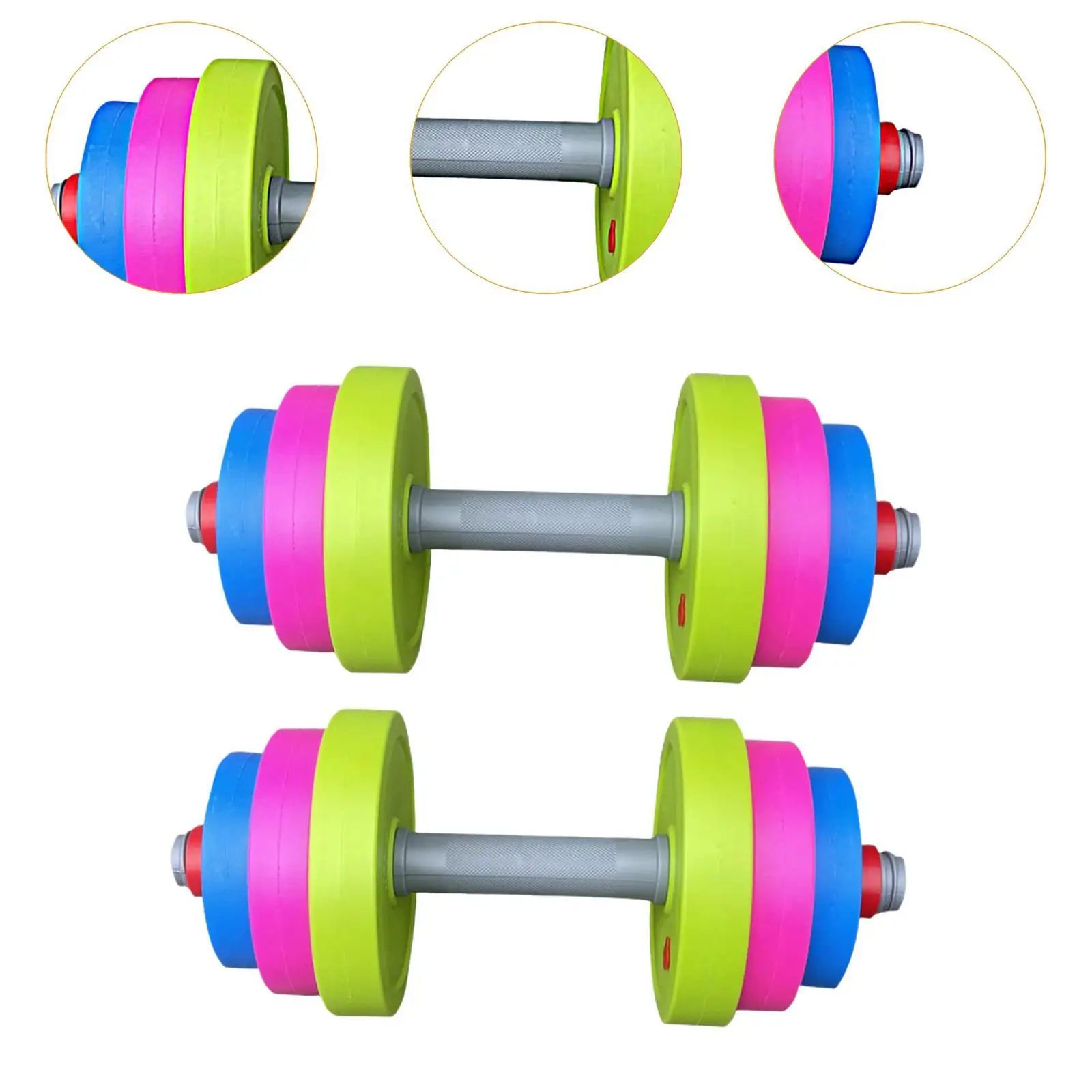 2 Pieces Kids Dumbbells Set for Ages 3+ Fitness Equipment Multipurpose Powerlifting Pretend Toddlers Gym Weights for Home Use