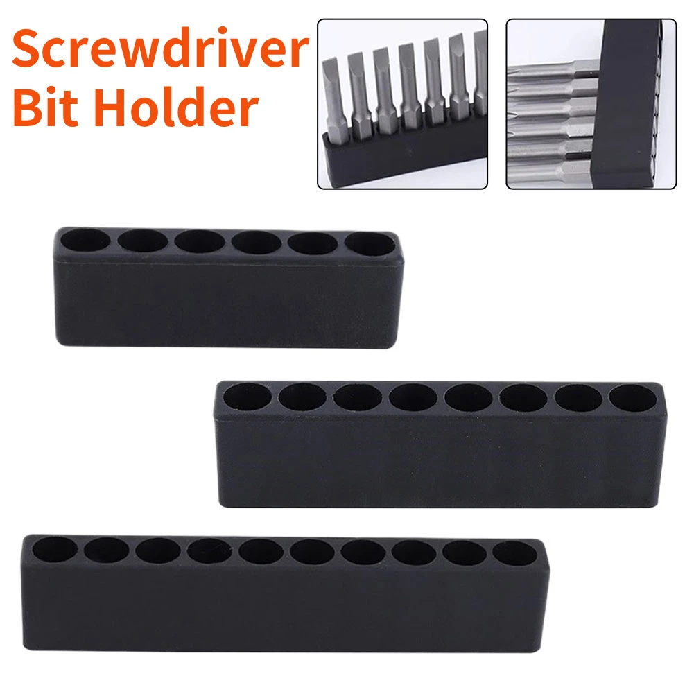 3 Teile/satz Hex Schaft Schraubendreher Bit Halter 6/8/10 Löcher Kunststoff Lagerung Fall Werkzeug Organizer Schraubendreher Bohrer Ständer fall