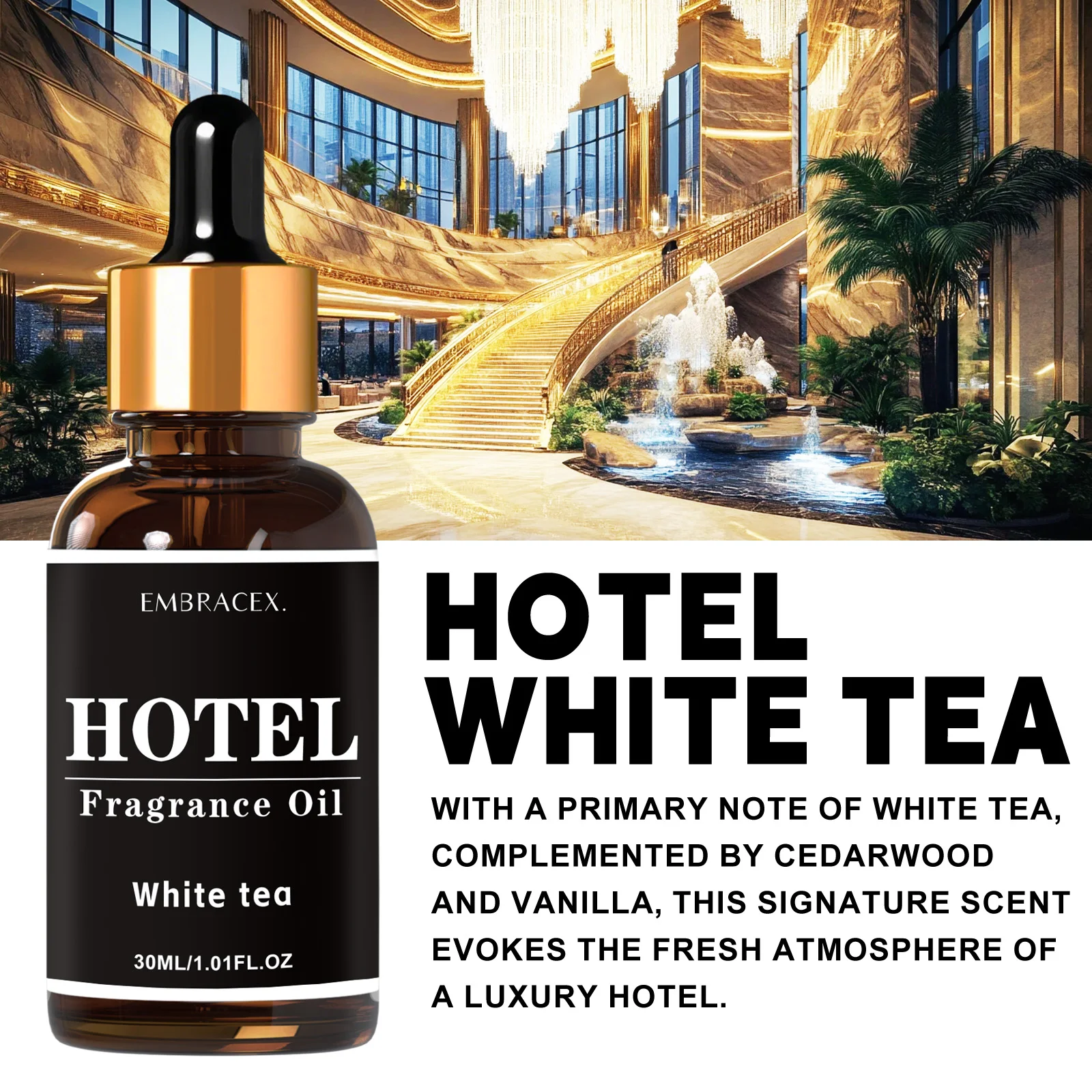 30ml Hotel White Tea Fragrance - Reed Diffuser Set review and price