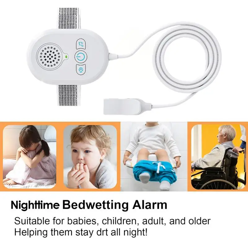 เซ็นเซอร์ปัสสาวะสําหรับ Bedwetting Nighttime Pee Alarms พร้อมเสียงและการสั่นสะเทือนที่แข็งแกร่งเด็ก Pee Alarm Bedwetting Monitor Sensor