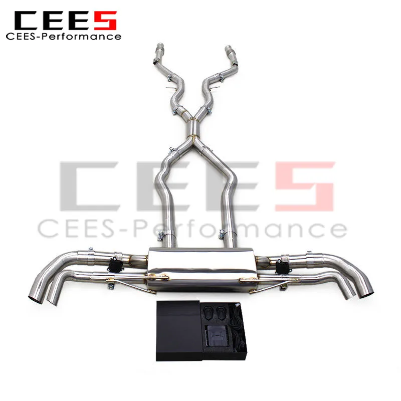 

CEES Valetronic выхлопная система для Mercedes-Benz GLS63 AMG 4.0TT 2019-2024, спортивная выхлопная система с клапаном Catback из нержавеющей стали