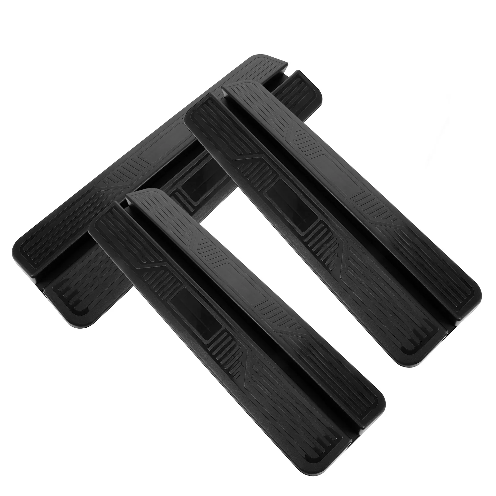 

3Pcs Sturdy Door Sill Threshold Ramp Plastic Ramp with Anti-Skid Groove for Pets Babies Wheelchair Easy